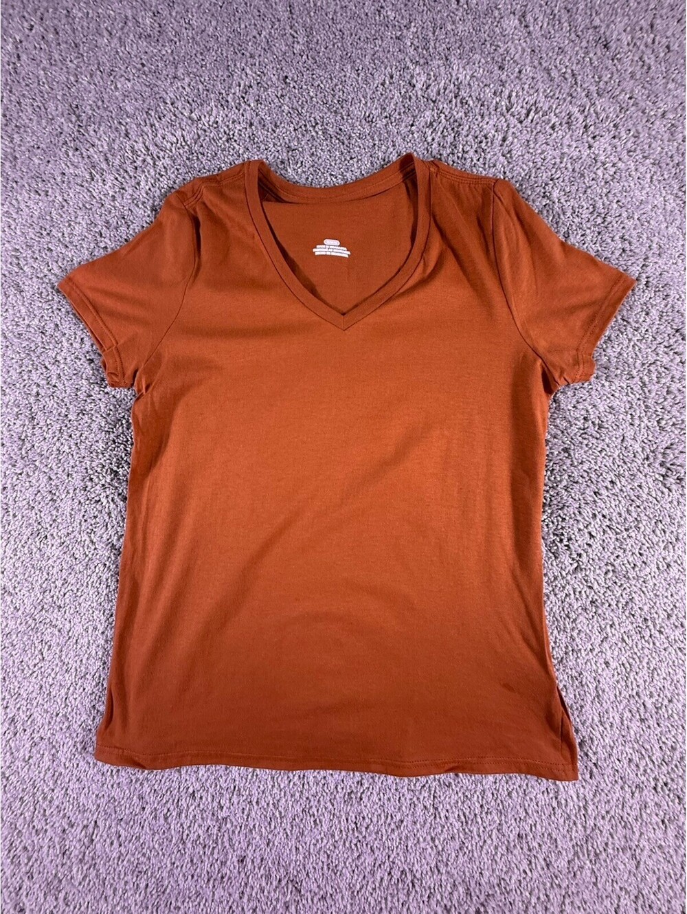 Fanatics Women’s Copper Brown 100% Cotton Shirt Short Sleeve V Neck